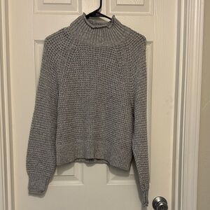 American Eagle Outfitters Gray Knit Turtleneck Sweater